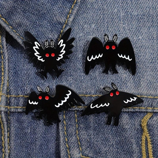Mothman Brooch Punk Bat Pin Halloween Gift Men Women