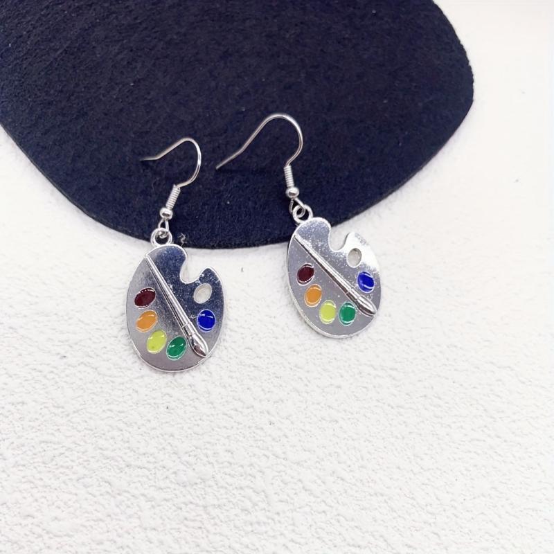 Alloy Palette Earrings - Versatile Women's Jewelry