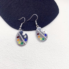 Alloy Palette Earrings - Versatile Women's Jewelry