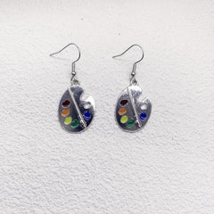 Alloy Palette Earrings - Versatile Women's Jewelry