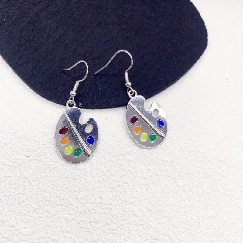 Alloy Palette Earrings - Versatile Women's Jewelry