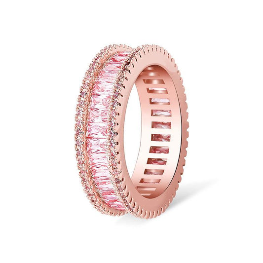 Micro Inlaid Zircon Wedding Couple Ring Gift
