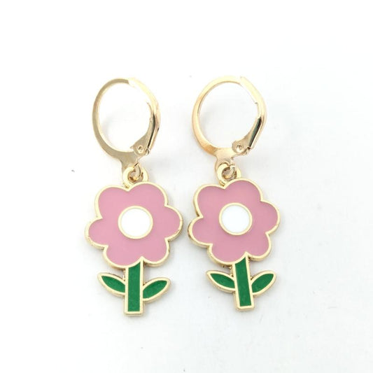 Small Flower Drip Pendant Sun Flower Earrings Birthday Gift For Girls