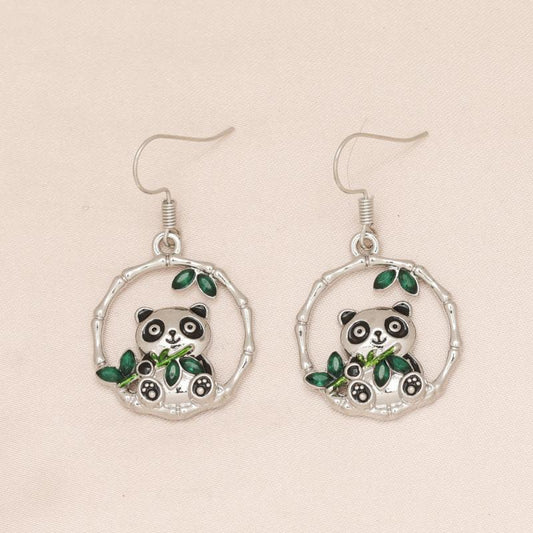 Panda Bamboo Earrings for Women Girls
