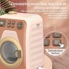 Kids' Rotating Washing Machine Toy with Water Adding Function for Pretend Play