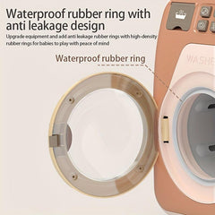 Kids' Rotating Washing Machine Toy with Water Adding Function for Pretend Play