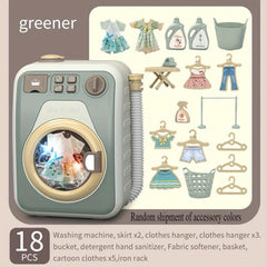 Kids' Rotating Washing Machine Toy with Water Adding Function for Pretend Play