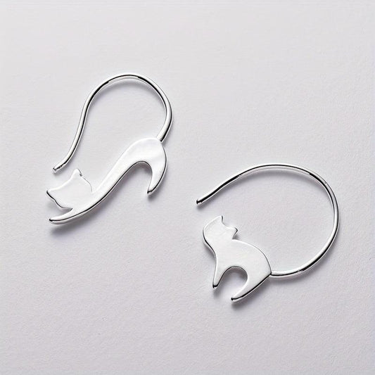 Kitten Ear Hook Asymmetric Earrings Female