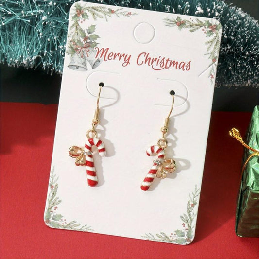 Christmas Dangle Earrings Women Jewelry Cartoon Drop Dangling Stud Earrings