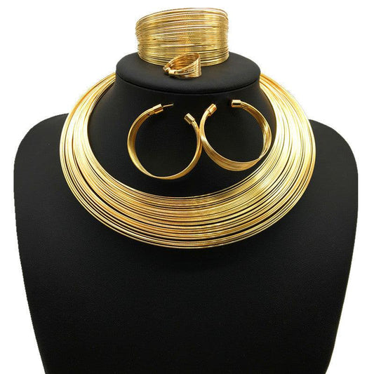 Bride Necklace Set Alloy strand Collar Set Jewelry Necklace