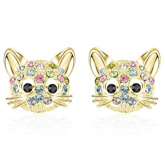 Creative Cat Stud Earrings Decorative Accessories Gift