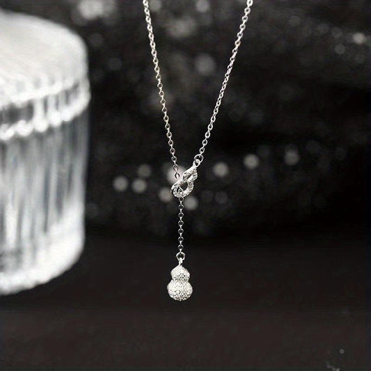 Double Layer Stacking Bow Necklace with Red Love Light Whale Pendant