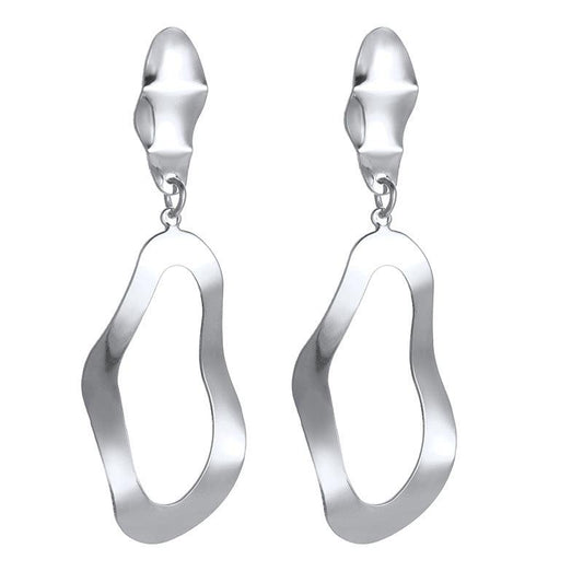 Exaggerated Alloy Geometric Irregular Hollow Stud Earrings