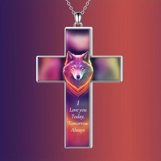 Retro Cross Pendant Necklace - Creative Anniversary Party Toy Gift