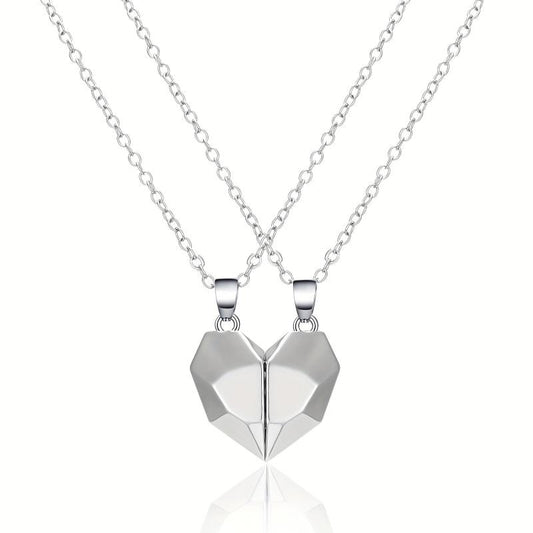 2pcs Magnetic Necklaces Glossy Couple Magnetic Love Necklace