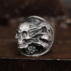 Funny Skull Head Ring Punk Ghost Head Finger Ring
