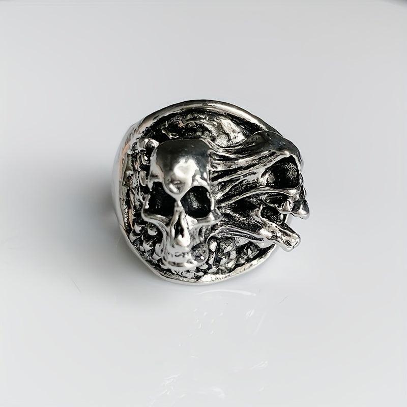 Funny Skull Head Ring Punk Ghost Head Finger Ring