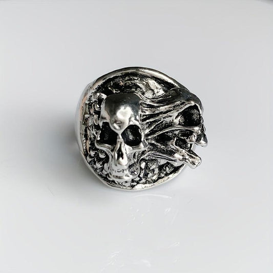Funny Skull Head Ring Punk Ghost Head Finger Ring