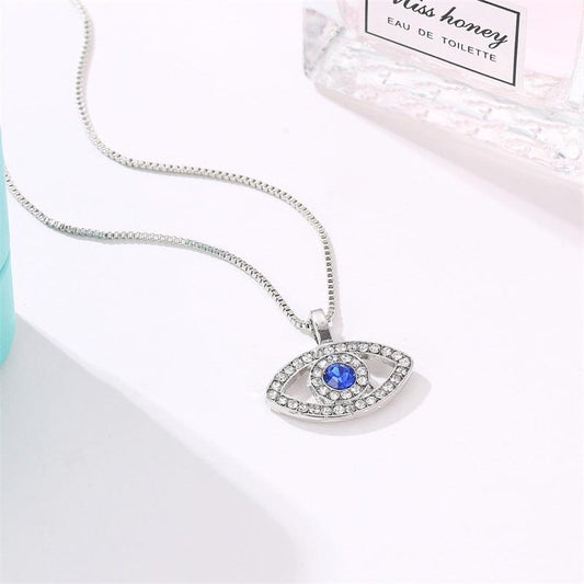 Big Eye Pendant Plated Crystal Alloy Necklace Halloween Christmas Gift