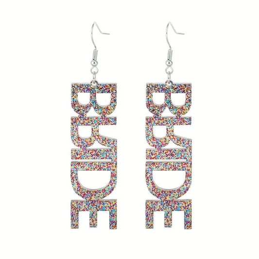 Letter Bride Earrings Sweet Earrings Party Jewelry Birthday Holiday Party Gift