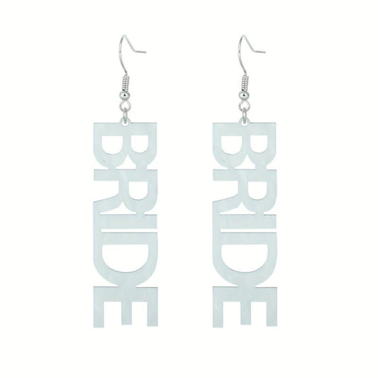 Letter Bride Earrings Sweet Earrings Party Jewelry Birthday Holiday Party Gift