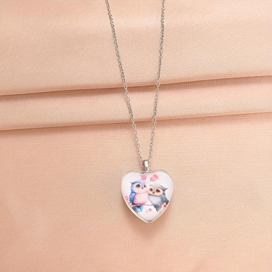 Crystal Owl Pendant Necklace Birthday Gift