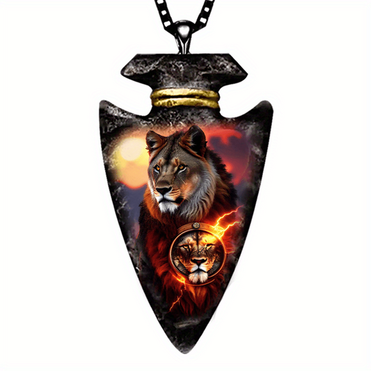 Punk Triangle Lion Necklace Toy Gift For Daughter Son