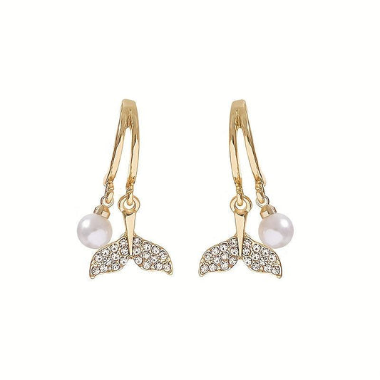 Fishtail Compact Bow Temperament Fairy Earrings