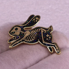 Halloween Rabbit Bone Pin Animal Brooch Christmas Gift