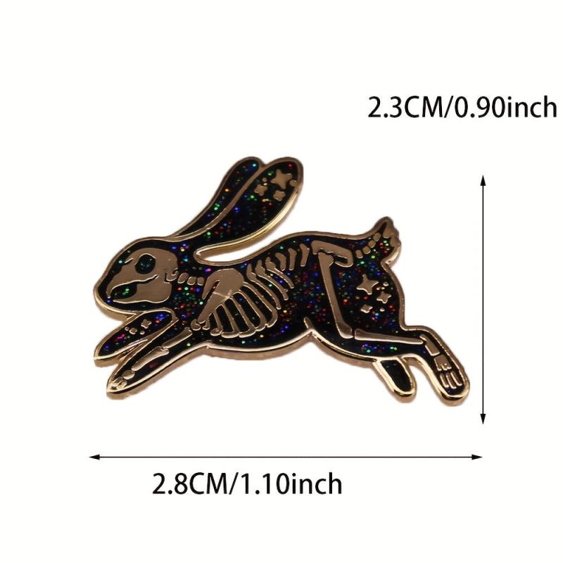 Halloween Rabbit Bone Pin Animal Brooch Christmas Gift