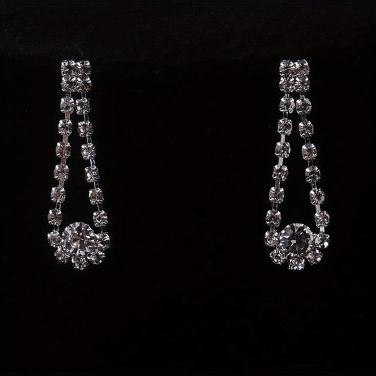 Bride Wedding Accessories Set Chain Necklace Earrings Formal Wear