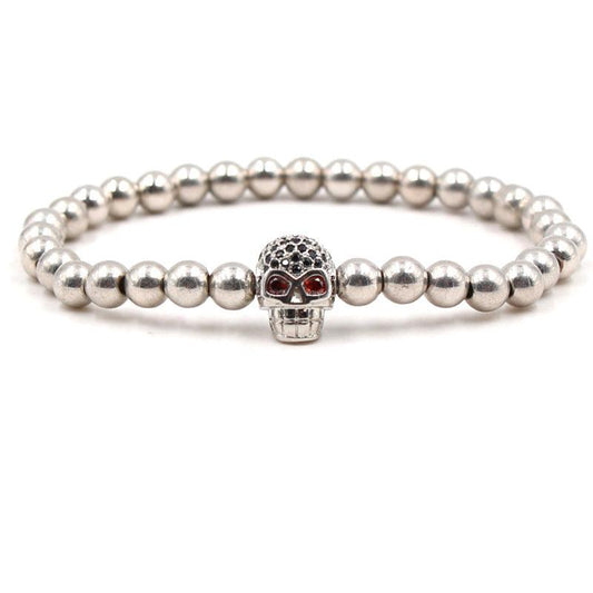 Skull Bead Elastic Bracelet Halloween Christmas