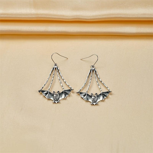Punk Style Bat Shape Drop Earrings Vintage Jewelry Decor