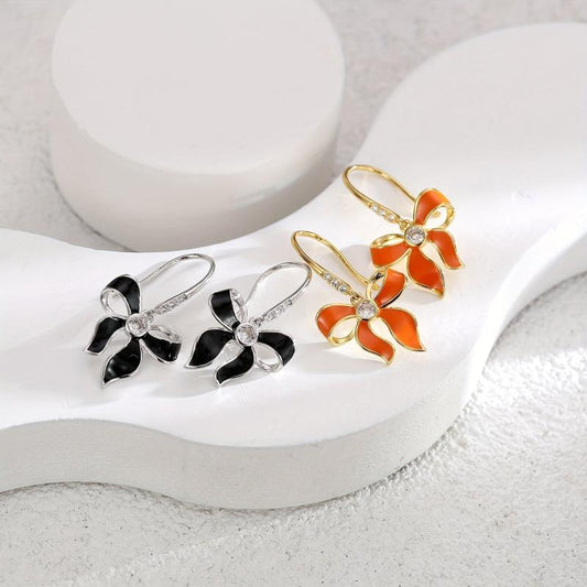 Bowknot Earrings Copper Plated Jewelry Gift