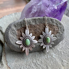 Flower Shape Vintage Dangle Earrings Charm Jewelry for Women