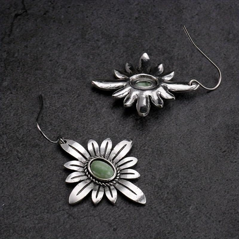 Flower Shape Vintage Dangle Earrings Charm Jewelry for Women