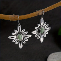 Flower Shape Vintage Dangle Earrings Charm Jewelry for Women