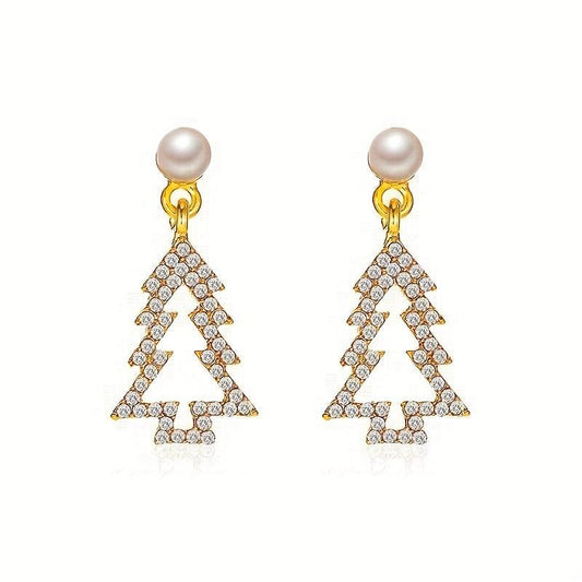 Christmas Tree Earrings Holiday Gift Women's Jewelry