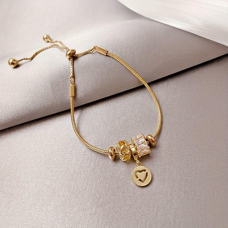 Hollow Heart Charm Bracelet Birthday Gift