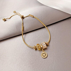 Hollow Heart Charm Bracelet Birthday Gift