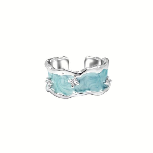 Artistic Wide Face Ring Adjustable Small Sense Index Finger Ring