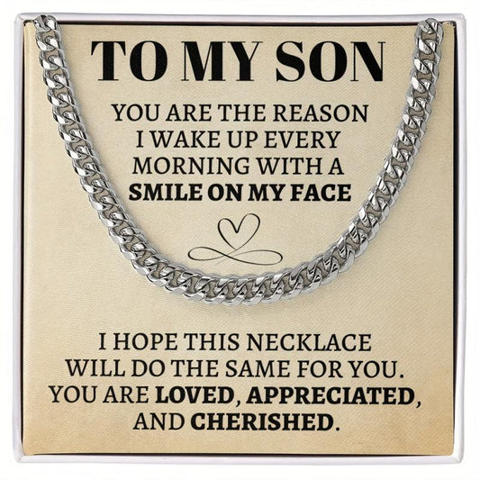 Cuban Link Chain Gift For Son - Graduation, Birthday, Wedding, Army - Teen