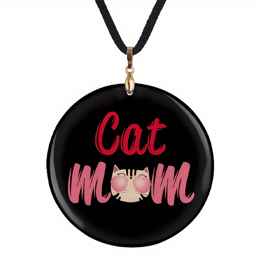 Cat Mom Pendant Necklace Adjustable Family Halloween Christmas Anniversary Gift