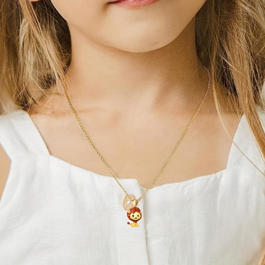 Cartoon Lion Pendant Necklace Girl Animal Jewelry Accessory Charm