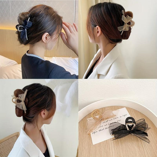 Hair Claw Clips Strong Hold Bow Tie Claw Clips Non-slip Jaw Hair Clips