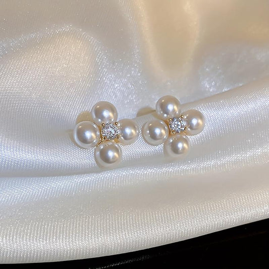 Faux Pearl Ear Jewelry Creative Stud Earrings Women Jewelry