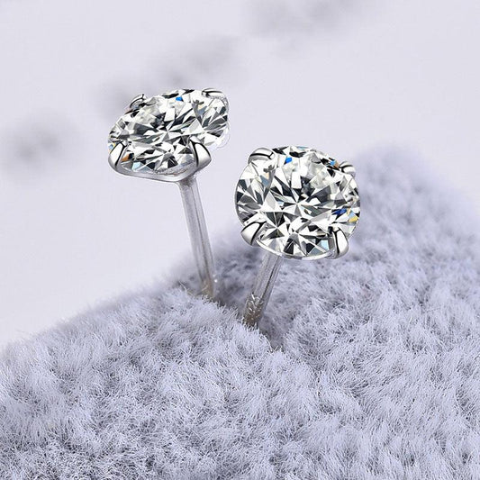 Zircon Stud Earrings for Men