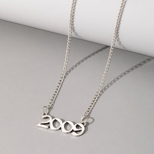 Stylish Digital Necklace with a Yearly Temperament