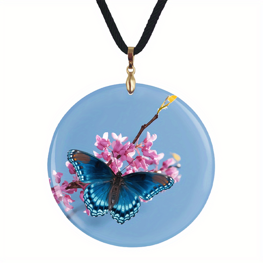Butterfly Pendant Necklace Adjustable Chain Halloween Christmas Anniversary Gift
