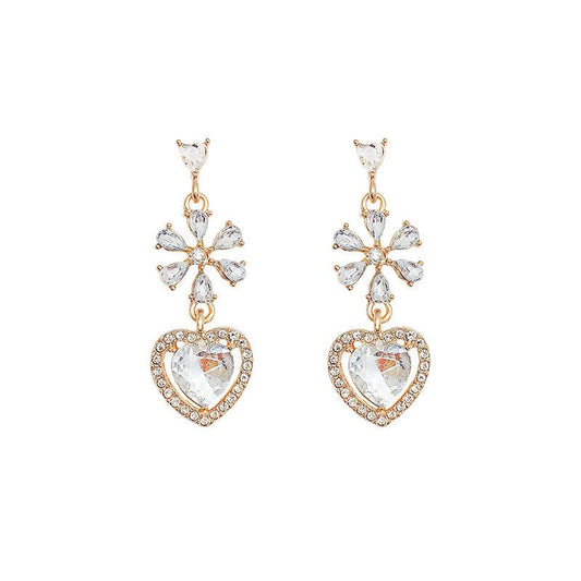Love Heart Earrings Niche Ear Jewelry For Women Girls